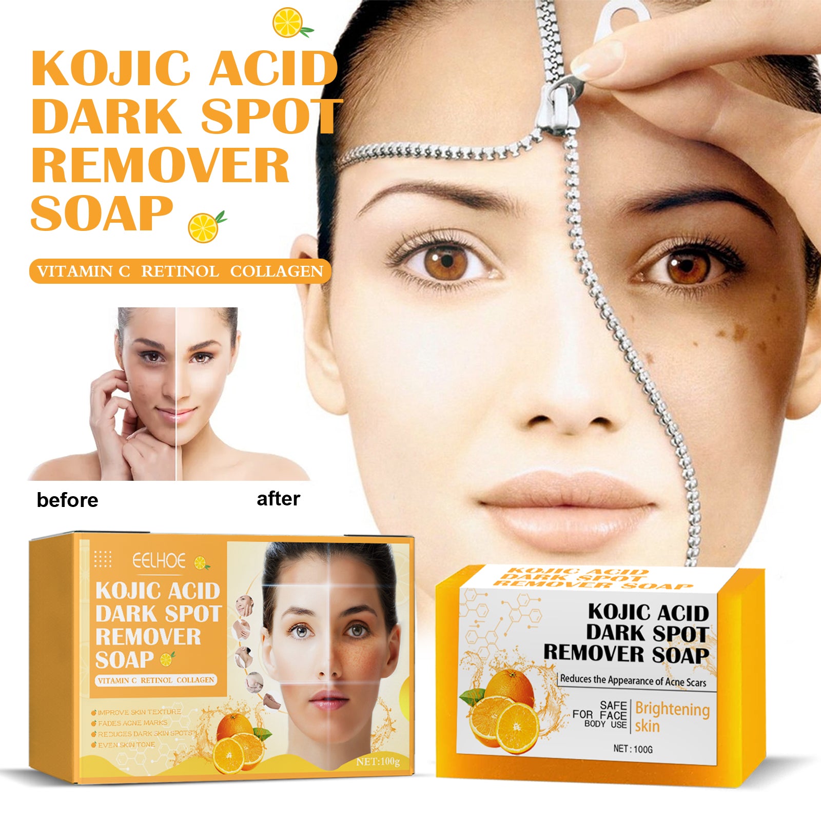 Kojic Acid Soap Cleanser Cleansing Soap Dilute Cleansing Cleanser