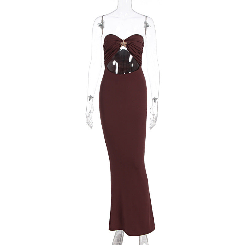 Skincare hollowed out slim fit backless