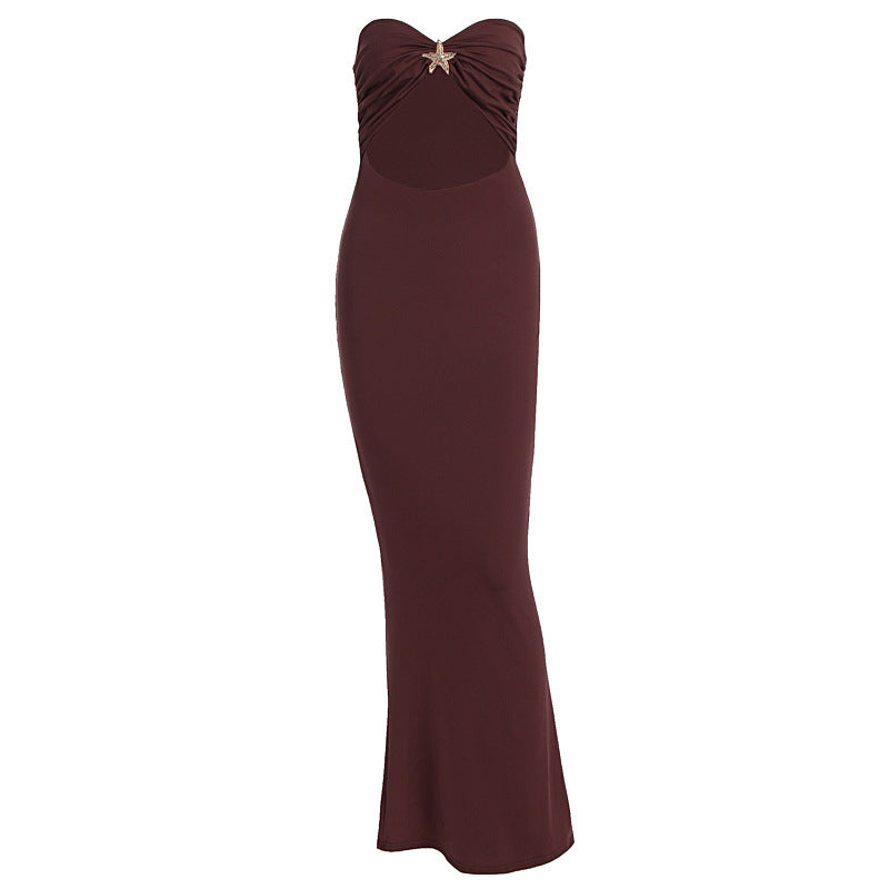 Skincare hollowed out slim fit backless