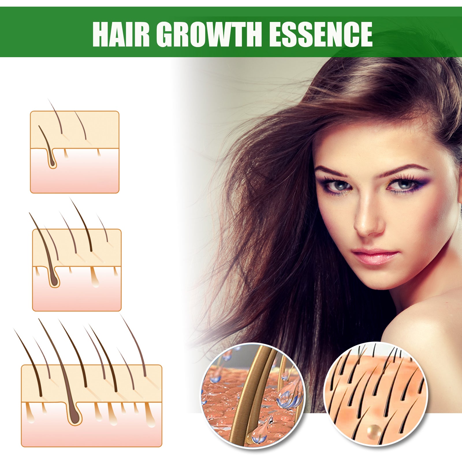 Ginger Hair Growth Spray, Nourishing And Nourishing Hair Root, Hair Care Solution To Prevent Scalp Loss