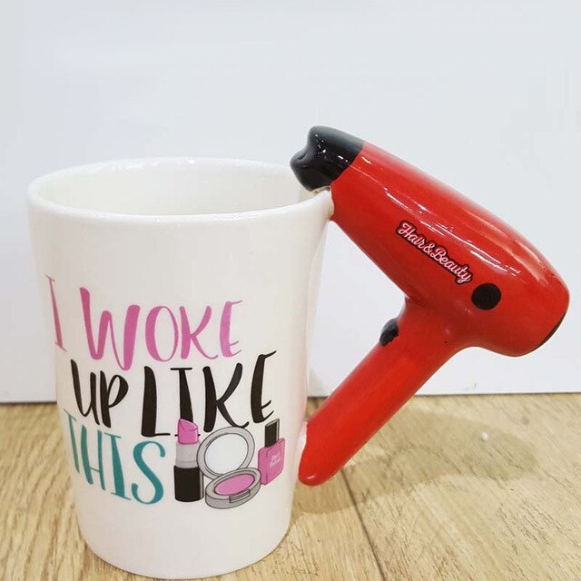 300ml Creative Ceramic Mugs Girl Tools Beauty Kit Specials Nail Polish Handle Tea Coffee Cup Personalized Mug Beauty Tool Cup