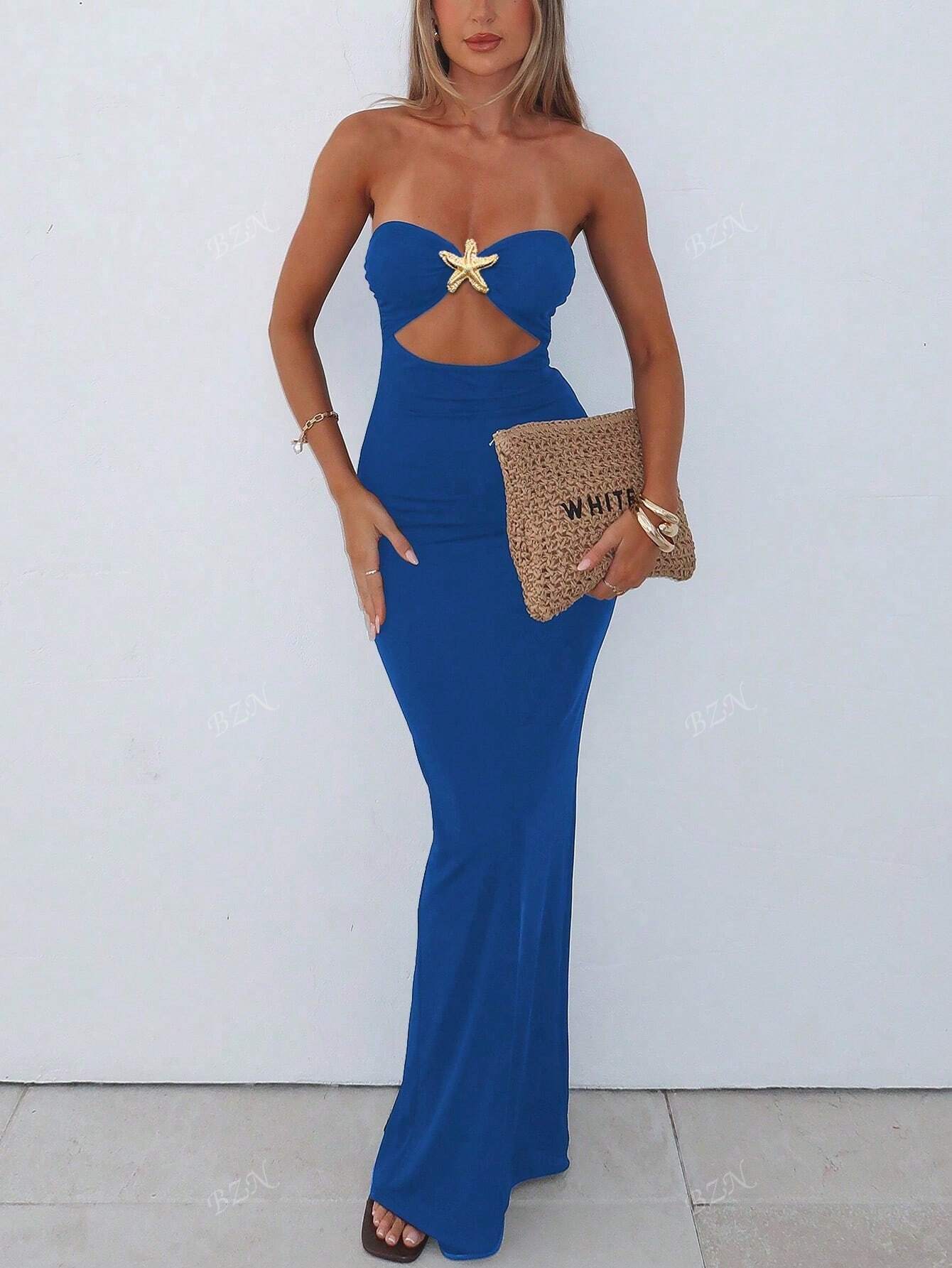 Skincare hollowed out slim fit backless