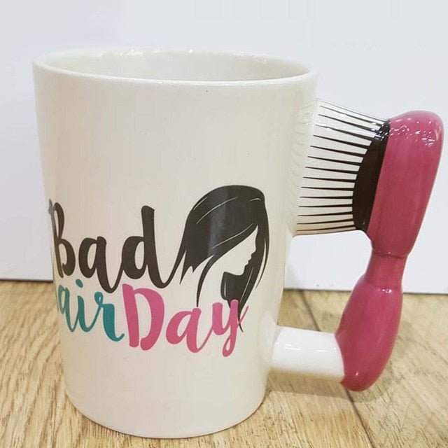 300ml Creative Ceramic Mugs Girl Tools Beauty Kit Specials Nail Polish Handle Tea Coffee Cup Personalized Mug Beauty Tool Cup
